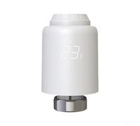 Termostato de radiador WiFi para Tuya/para aplicación Smart Lifes, válvula TRV programable con apertura para detección de ventana, M30 x 1,5 mm para control inteligente de calefacción, color blanco