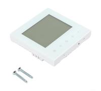 Termostato de suelo programable para calefacción eléctrica y caldera de pared, temporizador semanal con sensor dual, cerraduras infantiles, panel ignífugo IP20, blanco 86 x 86 mm (calefacción de