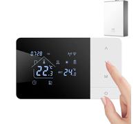 Termostato de temperatura digital: concentrador de sensor de panel táctil inalámbrico, controlador de comando de voz para aplicaciones móviles, regulador de enfriamiento de potencia | Solución
