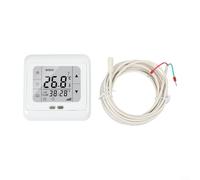Termostato digital, 16 A, 86 x 86 mm, controlador de calefacción de suelo con sensor dual, programación semanal programable, función de memoria para calefacción por suelo radiante en el hogar