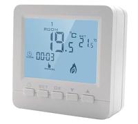 Termostato digital con teclas programable para caldera de gas mural de pared alimentado con 2 pilas AA, blanco