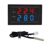 Termostato Digital Controlador de Temperatura 12V DC con Sensor para Monitoreo Continuo de Temperatura y Control