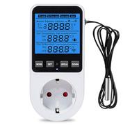 Termostato digital, enchufe de 230 V 16 A, regulador de temperatura digital, pantalla LCD, termostato de enchufe con sensor para invernadero, protección contra heladas, calefacción, refrigeración