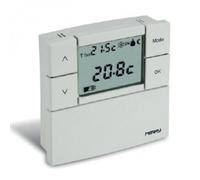 Termostato Digital LCD Zefiro De Pared Blanco 80X80 Con Pantalla LCD A Batería