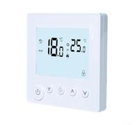 Termostato digital para calefacción por suelo de agua, controlador de temperatura ambiente programable de 16 A con pantalla LCD, temporizador semanal, bloqueo infantil, blanco (3 A)