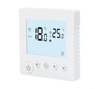 Termostato digital programable para calefacción de suelo de agua y calderas de gas, controlador de temperatura LCD de 3 A/16 A con temporizador semanal, bloqueo infantil y función de memoria, blanco