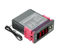 Termostato Digital RUIZHI Controlador Digital Temperatura con Sonda de Sensor, AC 110V-220V Interruptor del controlador de temperatura con LED Display Termostato Para Refrigeradores, incubadoras