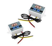 Termostato Digital RUIZHI Termostato XH-W3001 con Sensor, AC 110V-220V Digital LED Controlador de Temperatura con LED Display Para protección de control de temperatura y Incubación(2 Piezas)