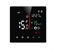 Termostato digital WiFi para aplicaciones de calefacción de suelo eléctrico 16A 3A interfaz de pantalla táctil con configuración de clima automatizada (negro 3A)