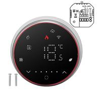 Termostato doméstico inteligente inalámbrico WiFi inteligente termostato controlado por aplicación de voz con Base redonda para de calentamiento de agua AC95-240V (Negra)