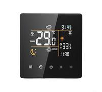 Termostato e higrómetro WiFi con control remoto, pantalla LCD a color, programación avanzada, anticongelante y protección de alta temperatura, controlador de temperatura para oficina en casa (negro-3A