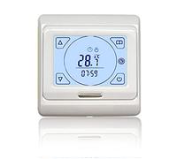 Termostato E91 con pantalla táctil LCD, termostato digital programable con sensor de temperatura interno y sensor de suelo, control de calefacción para calefacción por suelo radiante, 16 A