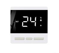 Termostato eléctrico de calefacción de suelo con tecnología inteligente de temperatura y potencia nominal de 25 A, compatible con aplicaciones de calefacción de sala de vapor y película eléctrica