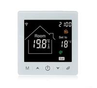 Termostato eléctrico digital de calefacción por suelo radiante, WiFi inteligente programable controlador de calefacción de piso eléctrico remoto y control de voz para Tuya (blanco)