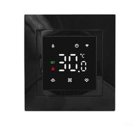 Termostato eléctrico inteligente WiFi para calefacción por suelo radiante, pantalla digital, controlador de temperatura ajustable compatible con asistentes de voz (negro)