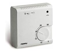 TERMOSTATO ELECTRONICO DE EXPANSIÓN DE GAS SERIE "TEG" CON LUZ PILOTO Y SELECTOR "ON/OFF" COLOR BLANCO PERRY