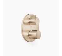 Termostato empotrado Dornbracht con regulación de caudal de tres vías, con función de desconexión, 36427970-27, Color: Oro claro cepillado