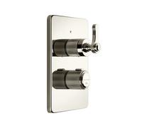 Termostato Gessi Venti20 listo para montar, cartucho deflector, 3 vías, con cartucho termostático y RV, montaje en pared, 65137720, Color: NÃquel PVD
