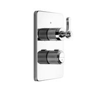 Termostato Gessi Venti20 listo para montar, con válvula de cierre, 1 vía, con cartucho termostático y desagüe, montaje en pared, 65133031, Color: cromado