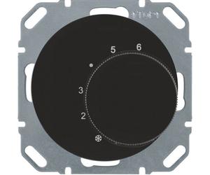 Termostato Hager Berker Negro Brillante Con Contacto Conmutado R1R3 - 20262045