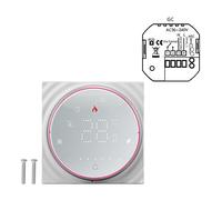 Termostato inalámbrico con pantalla LED, control preciso de alta temperatura, termostato inteligente programable para calefacción eléctrica doméstica, CA de 95 a 240 V. (Blanca)