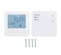 Termostato Inalámbrico, Modo de Vacaciones Memoria de Apagado Controlador de Temperatura Inalámbrico Ignífugo Pantalla Retroiluminada LCD AC230V para Apartamentos