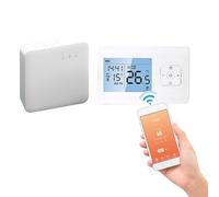 Termostato inalámbrico programable para Tuya Smart App, controlador de radiador de 868 MHz/433 MHz con horario semanal, botón táctil, bloqueo infantil, para calefacción de caldera de gas