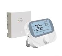 Termostato inalámbrico RF para Tuya Smart App, controlador programable de temperatura ambiente con perilla giratoria, pantalla LCD, monitor de clima y humedad, función anticongelante