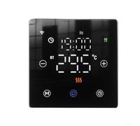Termostato inalámbrico WiFi, termostato programable WiFi, interruptor de control de temperatura digital, control remoto, compatible con calderas de gas (negro)