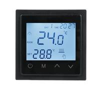 Termostato inteligente con pantalla digital 16A Controlador de temperatura de calefacción por suelo LED Pantalla táctil Sensor de temperatura Conmutación de temperatura Control de (Negra)