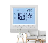 Termostato inteligente de caldera montado en la pared, termostato de caldera con pantalla LCD, controlador programable de horno de gas, regulador de temperatura semanal alimentado por pilas, panel de