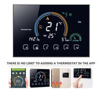 Termostato Inteligente LCD para Hogar 95-240v Control Táctil | Pantalla Lectura de Clima, Bloqueo Infantil, Montaje Mural, Compatible Caja Europea Redonda 60mm