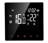 Termostato Inteligente ME81H AC230V 50 / 60Hz 5~90 ℃ Termostato Inteligente WiFi Pantalla Táctil LCD Termostato de Calefacción de Suelo de Agua para Tuya(White Background Orange Button 16A)