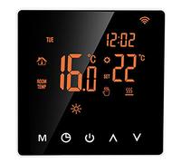 Termostato Inteligente ME81H Wifi con Pantalla Táctil LCD para Calefacción de Suelo de Agua - AC230V 50/60Hz 5~90℃ para Tuya (Orange Background White Button 3A)