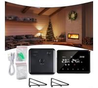 Termostato inteligente para caldera de gas y calefacción de agua caliente compatible con Tuya, activado por voz, programable semanal (blanco)