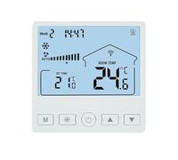 Termostato Inteligente Para Casa | Termostatos Programables Para Hogares,Controlador de Temperatura LCD de Velocidades y Ahorro Energético Para Sótano Garaje Dormitorio