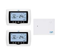 Termostato Inteligente PNI CT400 inalámbrico, con WiFi, Control de 2 Zonas vía Internet, para centrales térmicas, Bombas, electroválvulas, App TuyaSmart, histéresis 0,2 Grados C