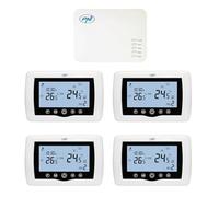 Termostato Inteligente PNI CT440 inalámbrico, con WiFi, Control de 4 Zonas vía Internet, para Sistemas de calefacción, Bombas, electroválvulas, App TuyaSmart