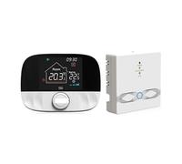 Termostato inteligente, Termostato intelinte Tuya, controlador de temperatura inalámbrico for calentamiento de agua de caldera de gas(White T9W)