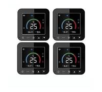 Termostato inteligente, Termostato Tuya, controlador infrarrojo de temperatura y humedad del aire acondicionado, pantalla táctil LCD de alimentación USB(4 Pcs)