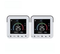 Termostato inteligente, Termostato Tuya, controlador infrarrojo de temperatura y humedad del aire acondicionado, pantalla táctil LCD de alimentación USB(2 Pcs-01)