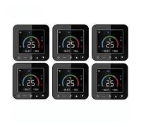 Termostato inteligente, Termostato Tuya, controlador infrarrojo de temperatura y humedad del aire acondicionado, pantalla táctil LCD de alimentación USB(6 Pcs)