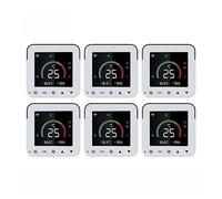 Termostato inteligente, Termostato Tuya, controlador infrarrojo de temperatura y humedad del aire acondicionado, pantalla táctil LCD de alimentación USB(6 Pcs-01)