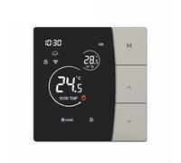 Termostato inteligente Tuya WiFi, termostato inteligente 3/16A, con plataformas de voz Alexa, para calefacción de suelo eléctrico y sistemas de caldera de gas (gris 16A-WIFI)