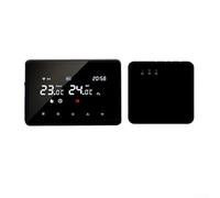 Termostato inteligente Wi-Fi con receptor RF, termostato digital programable para habitación inalámbrico, aplicación y control de voz, 135 x 23,2 x 87,5 mm (negro)