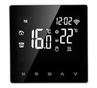 Termostato Inteligente WiFi AC230V 50/60Hz 5~90 ℃ Termostato Pantalla Táctil LCD de Calefacción de Suelo de Agua para Tuya(White Background White Button 16A)