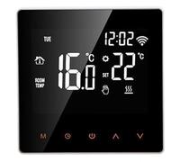 Termostato Inteligente WiFi AC230V 50/60Hz 5~90 ℃ Termostato Pantalla Táctil LCD de Calefacción de Suelo de Agua para Tuya(White Background Orange Button 16A)