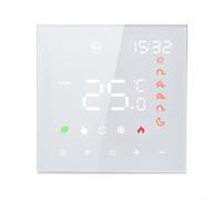 Termostato inteligente WiFi con pantalla LCD a todo color y controles táctiles intuitivos para gestión del sistema HVAC (agua blanca/gas)