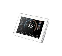 Termostato Inteligente WiFi con Pantalla Táctil LCD de 4,8 Pulgadas, Termostato Inalámbrico para Bomba de Calor. Incluye Adaptador de Cable C.