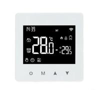 Termostato inteligente WiFi para Tuya - Botón táctil, funciona con pilas, control remoto por aplicación, control de voz, 3 modos, programable semanalmente, control preciso de temperatura, bloqueo